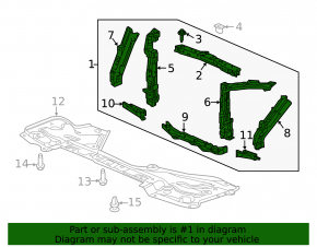 Honda Pilot 16-22 radiator panel TV