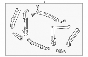 TV radiator panel Acura MDX 17-20 3.0 hybrid