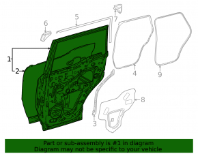 The bare rear right door of a Toyota Land Cruiser 24-26