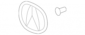 Emblem badge tailgate Acura MDX 14-20