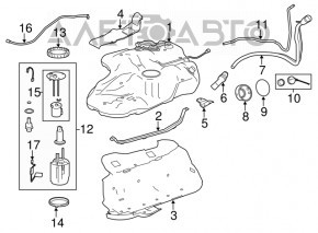 Fuel filler flap housing Toyota Highlander 14-19