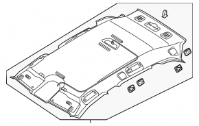 Audi Q5 80A 18-24 headliner without panoramic windows, beige