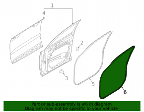 Front left door seal for Kia Sorento 2021-2025