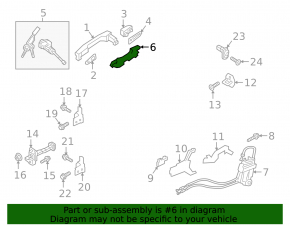 Front left door handle mechanism Hyundai Elantra AD 17-18