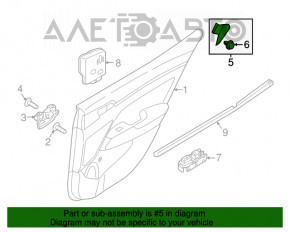 Door trim inner rear left Toyota Sienna 11-20