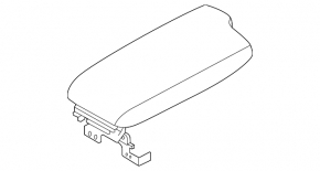 Hyundai Sonata 20-23 armrest, black leather