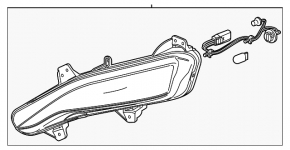 Left turn signal Chevrolet Malibu 19- without DRL
