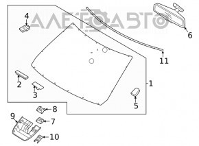 Hyundai Santa Fe 24-26 auto-dimming interior mirror, Homelink