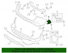 Rear bumper mount right lower Hyundai Santa FE 19-20