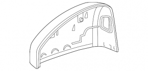 Left mirror cover Audi A3 22-26
