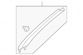 Subaru Outback 10-14 gray front pillar trim, left