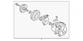Kia Sorento 10-15 2.4 air conditioning compressor for rear climate control