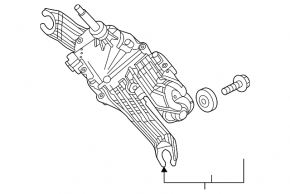 Rear wiper trapezoid with motor Kia Niro 23-