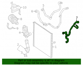 Cooling system hose for Mercedes GLE 450 20-23