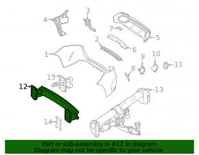 Rear bumper reinforcement Mercedes W167 GLE 350 450 20-23 aluminum