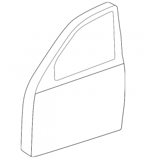 The front left door of a Mercedes W211 is bare.