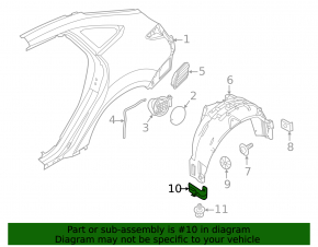 Mudguard threshold rear right Ford Focus mk3 11-18