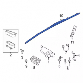 Right side curtain airbag for Ford Escape MK3 14-19, type 2