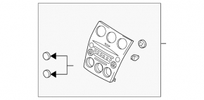 Mazda6 03-05 Audio and Climate Control Panel Trim