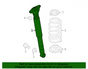 Rear left shock absorber Mazda 6 13-17 with thin stud