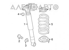 Rear left shock absorber Mazda 6 13-17 with thin stud