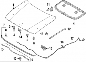 Naked hood of Mazda CX-90 24-26