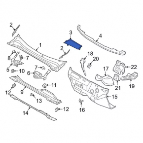 Ford Escape MK4 20-24 Windshield Washer Grille Trim -