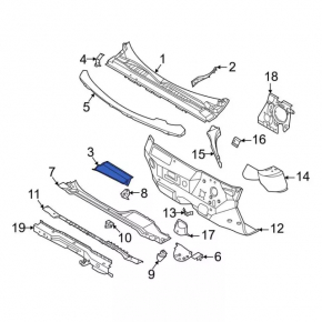 Ford Escape MK4 20-24 Windshield Washer Grille Trim -