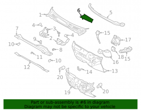 Ford Escape MK4 20-24 Windshield Washer Grille Trim -