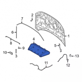 Ford Bronco Sport 21-25 Hood Insulation