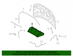 Ford Bronco Sport 21-25 Hood Insulation