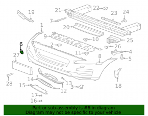 Jaguar F-Pace 21-23 R-Dynamic Front Bumper Tow Hook Cap