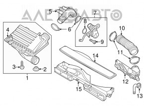 Air duct Audi A3 8V 16-18 e-tron from the filter