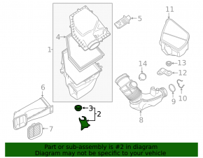 Air filter housing bracket BMW X3 G01 18-