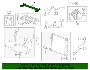 Upper radiator bracket Cadillac CTS 14-