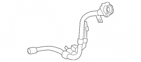 Kia Optima 16-20 fuel tank filler neck