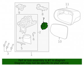 Left side mirror motor Volvo XC90 16-25
