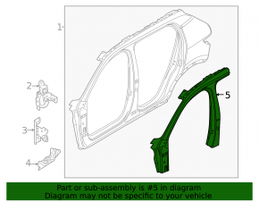 Body pillar central right Volvo XC40 19-25