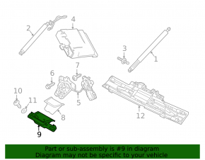 Volvo XC90 16-22 Tailgate Lock Hook Type 2, Grey Trim