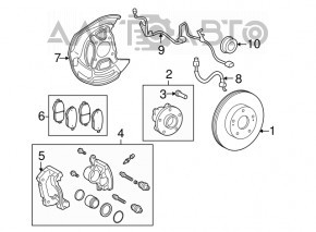 Front left hub Lexus GS300 GS350 GS430 GS450h 06-11 rwd