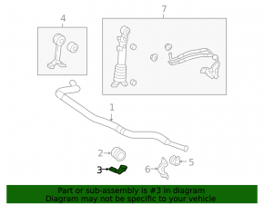 Front left stabilizer bar bracket Lexus GX460 10-23