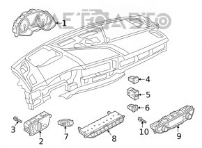Audi Q7 odometer button 16-