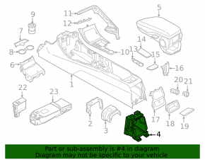 Center Console Bracket BMW X1 F48 16-22