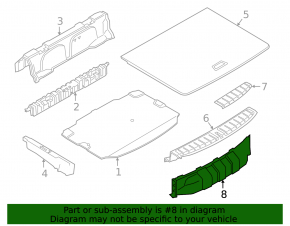 BMW X2 F39 18-23 black inner trunk opening trim