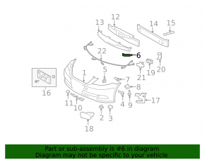 Front bumper mount right Lexus LS460 LS600h 07-09 prerest