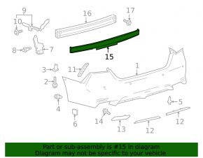 Rear Bumper Absorber Toyota Camry v70 18 SE