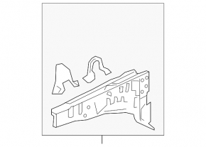 Inner panel of the right fender apron of the Lexus NX200t NX300 NX300h 15-21