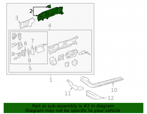 Lexus ES250 ES300h ES350 19-22 Japan built front left side member outer part