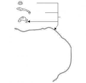 Subaru Forester 19-SK Hood Release Cable Without Handle