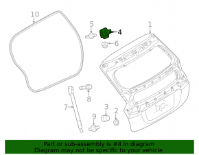 Left tailgate hinge Mitsubishi Eclipse Cross 18-20